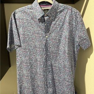 Ted Baker Multicolor Floral Button Down Shirt